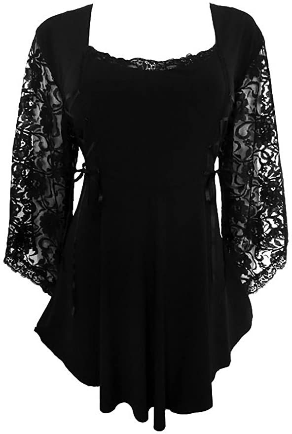 Dare to Wear Anastasia Corset Top: Romantic Gothic Victorian Women's Lace Shirt for Everyday Halloween Cosplay Festivals