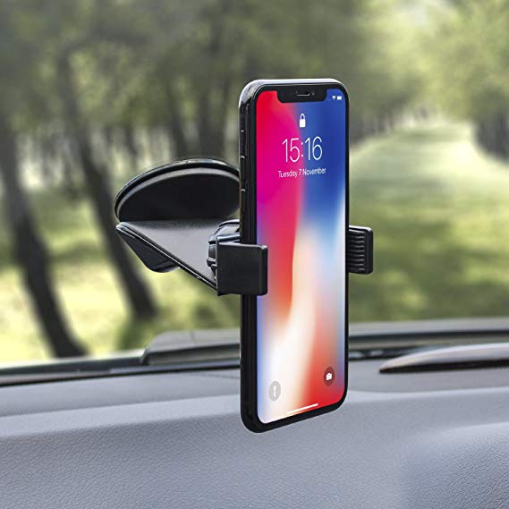 Phone Holder For Car Windscreen - Window Mount - Olixar GripMount - Case Compatible - 360 Degree Rotation - Universal Compatibility