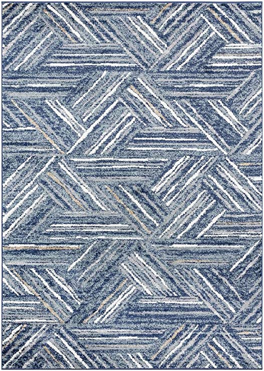 Luxe Weavers Hampstead Abstract Blue 8x10 Area Rug
