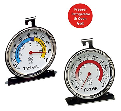 Taylor Precision Products Classic Series Large Dial Thermometer (Freezer/Refrigerator And Oven)