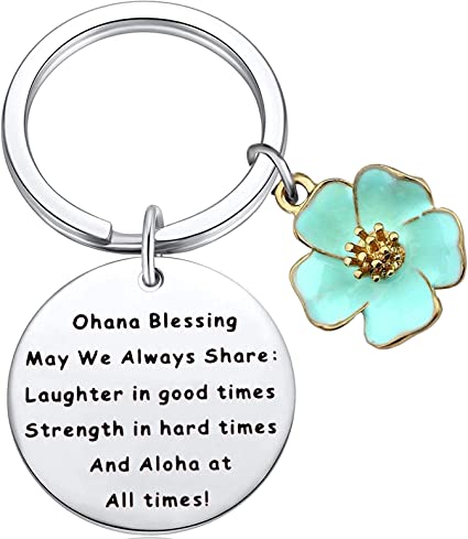 Ohana Keychain Blessing Gifts Hawaiian Keychain for Women Ohana Means Family Keychain Hawaii Jewelry Gift for Best Friend