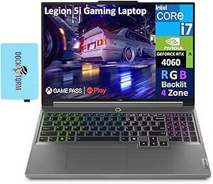 Lenovo Legion 5i Gen 9 Gaming Laptop 16.0" 165Hz IPS WQXGA Display (Intel i7-14650HX, GeForce RTX 4060 8GB, 64GB DDR5, 1TB PCIe SSD, 4-Zone RGB KB, WiFi 6E, Webcam, Win 11 Pro) w/DKZ USB Port Expander