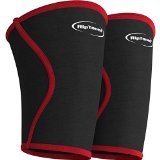 Knee Support Sleeves (PAIR) - Compression for Weightlifting, Powerlifting, Crossfit, Squats, Pain Relief & Running - By Rip Toned - Lifetime Warranty. (XL)