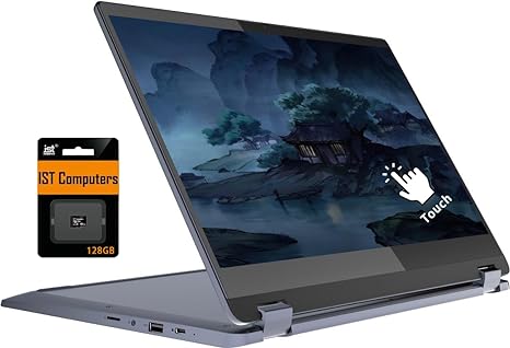 Lenovo 2023 Chromebook Flex 3 15.6" FHD Touch-Screen - Pentium Silver N6000 with 8GB Memory - 192GB eMMC - Abyss Blue - Chrome OS-with 128 SD Card/OLY