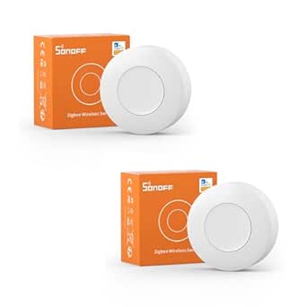 2 Pack SONOFF SNZB-01P Zigbee Wireless Switch, 2 Way Control Supports to Create Smart Scenes, Trigger The Connected Devices on eWeLink APP