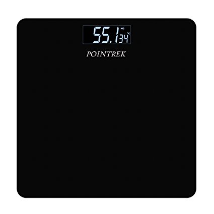 Pointek Electronic Digital LCD Personal Health Body Fitness Weighing Scale (Black)