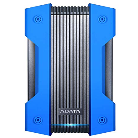 ADATA HD830 2TB Ruggedized IP68 Extra Strength USB3.1 Waterproof Dustproof Drop-Proof External Hard Drive Blue (AHD830-2TU31-CBL)