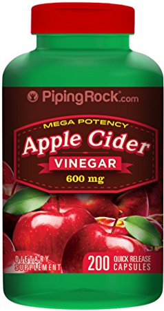 Mega Potency Apple Cider vinegar 600 mg 200 Capsules