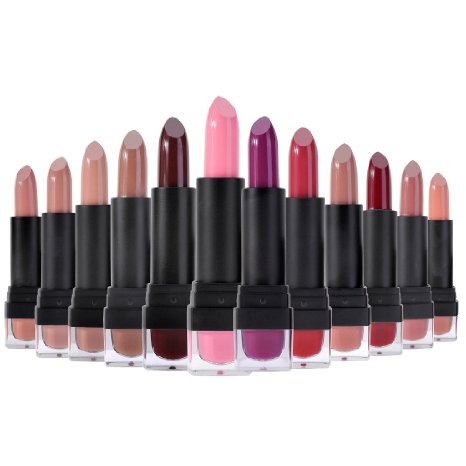CCbeauty® 12 Colors Set Fashion Makeup Lipstick Waterproof Matte Lip Gloss 3g/0.1oz