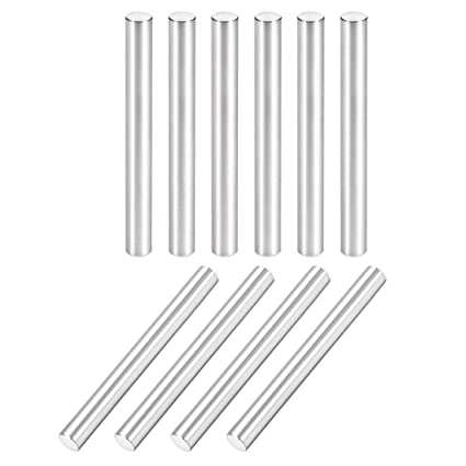 uxcell 10Pcs 6mm X 60mm Dowel Pin 304 Stainless Steel Cylindrical Shelf Support Pin Fasten Elements Silver Tone