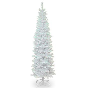 National Tree 6 Foot White Iridescent Tinsel Tree with Metal Stand (TT33-713-60)