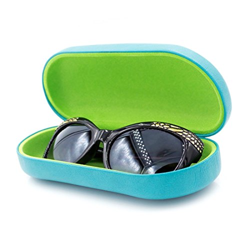 Hard Eyeglass & Sunglasses Cases | Oversized To Protect Glasses w/Large to Extra Large Frames | Great For Men & Women | Classic Looking Finish | Clamshell