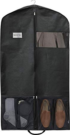 SimpleHouseware 43-Inch Heavy Duty Garment Bag w/Pocket for Dresses, Coats