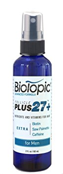 Natural Hair Loss Treatment for Men | Caffeine   Biotin   Saw Palmetto   27 Vitamins for Thicker Hair Regrowth | DHT Blockers for Stopping Thinning Hair (1 Month Supply)
