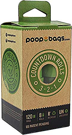 PoopBags Recycled 9x13 Dog Waste Bags- Doggie Poop Bags, Eco-Friendly on a Roll