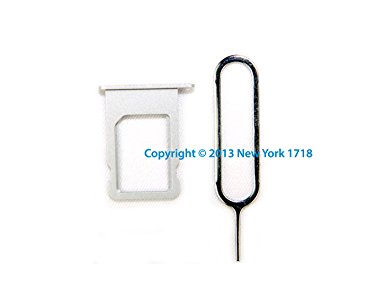 New Original iPhone 5 / 5s SIM Tray and Ejector Pin Combo (Silver) - NY1718