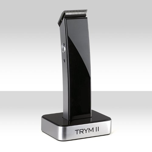 TRYM II - The Rechargeable Modern Hair Clipper Kit - Ultra-sleek Hair, Body, Mustache, and Beard Trimmer Looks Great in Any Bathroom - AC Adapter, Base Dock, and Trimming Attachments Included