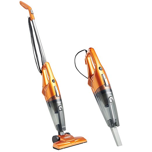 VonHaus 2 -in- 1 Corded Upright Stick and Handheld Vacuum Cleaner with HEPA Filtration and Crevice Tool - Orange