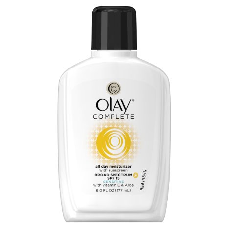 Olay Complete All Day Moisturizer with Broad Spectrum SPF 15 Sensitive, 6.0 fl oz (Pack of 2)