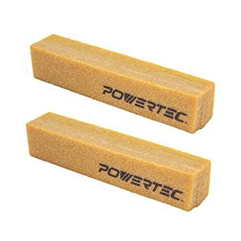 POWERTEC 71002-P2 Abrasive Cleaning Stick for Sanding Belts & Discs | Natural Rubber Eraser - Woodworking Shop Tools for Sanding Perfection, 2PK