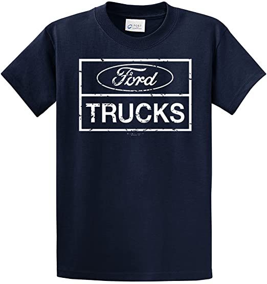 Ford Trucks Classic Square Logo Men's Short Sleeve Graphic Tee Pickup Truck F150 F250 Ford Motor Company Tee
