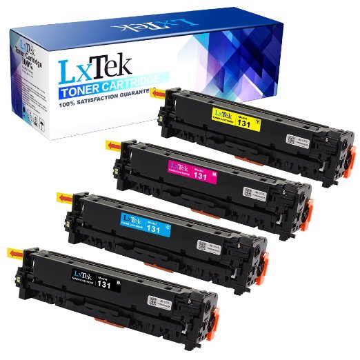 LxTek Compatible Toner Cartridge Replacement Combo Set For Canon 131 (1 Black| 1 Cyan | 1 Magenta | 1 Yellow) For use in Canon ImageClass LBP7110Cw MF624Cw MF628Cw MF8280Cw Printer