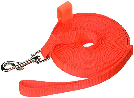 Leashboss Long Trainer - 3/4 Inch Nylon Dog Training Leash with Storage Strap
