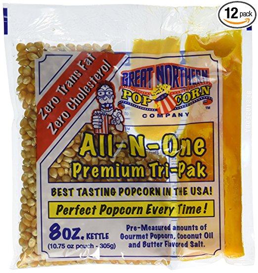 Great Northern Popcorn Portion Pack, 8 Ounce (Pack of 12)