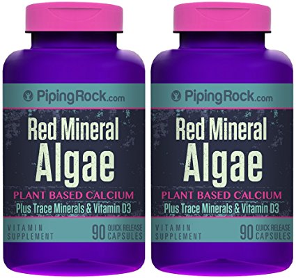 Red Mineral Algae (Aquamin Plant Based Calcium) 180 Capsules