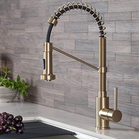 Kraus KPF-1610BG Bolden Kitchen Faucet, Brushed Gold