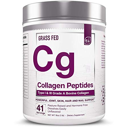 Collagen Peptides Powder - Powerful Joint, Skin, Hair and Nail Support | Type 1 & 3 Peptides | Preservative-Free, Grass-Fed, Hormone-Free, Dissolves Easily - 41 Servings