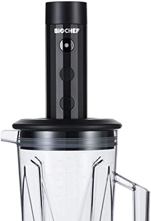 BioChef Vacuum Blender Container   Pump Converts your Vitamix into a Vacuum Blender, 3 Reusable Vacuum Bags, BPA FREE Vitamix compatible accessory (Black)