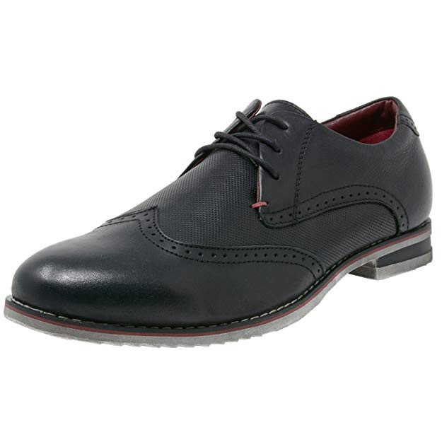 alpine swiss Double Diamond Men’s Oxfords Genuine Leather Wingtip Dress Shoes