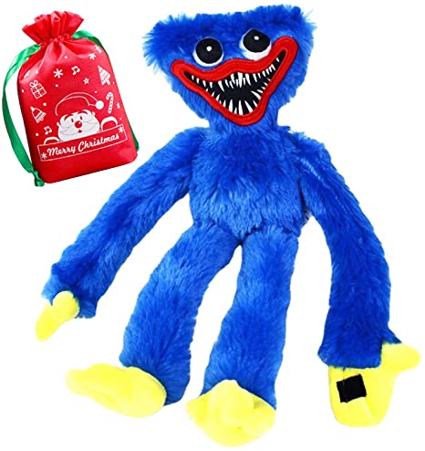 Poppy Playtime Plush Toy Huggy wuggys Plush, Christmas Cartoon Plush Toy, Monster Horror Stuffed Doll Gifts for Cute Game Fan’s 15.8 inch (Blue)