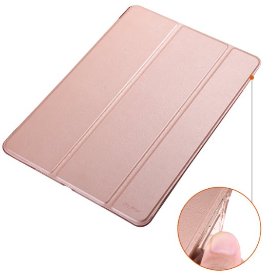 Dyasge TPU Bumper Case with Stand for iPad Air 2 - Rose Gold