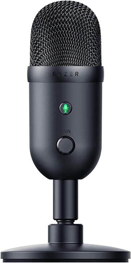 Razer Seiren V2 X USB Condenser Microphone for Streaming and Gaming on PC: Supercardioid Pickup Pattern - Integrated Digital Limiter - Mic Monitoring and Gain Control - Built-in Shock Absorber