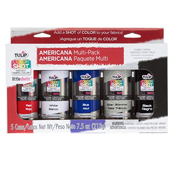 Tulip 34990 Instant Color Shots Americana Fabric Paint (5 Pack)