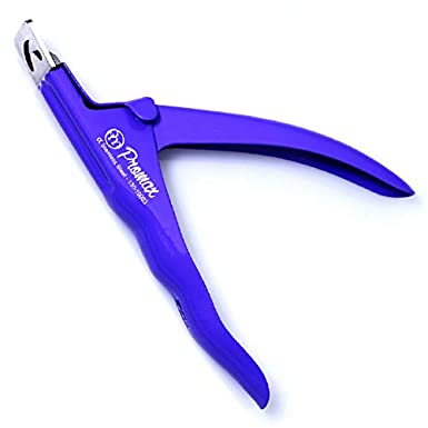 ProMax Acrylic Tip Cutters -Ergonomic Style False Nail Tip Clipper Cutters Trimmers Nail Tips Slicers Manicure & Pedicure Nail Art Tools Stainless Steel With very Attractive Colours (Purple)-130-10003