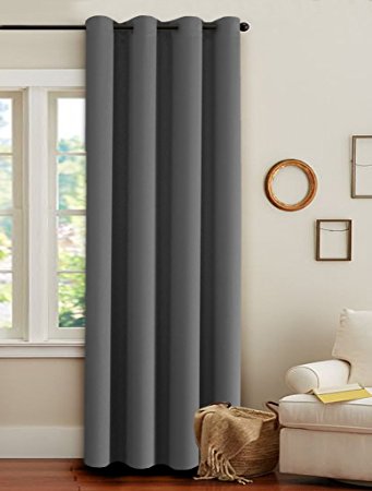 H.Versailtex Premium Energy Saving Blackout Thermal Insulated Grommet Panel Window Curtains/Drapes (One Panel,52 x 96 Inch,Gray)