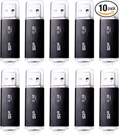 Silicon Power 10-Pack 32GB USB 3.0/3.1 Gen1 USB Flash Drive Blaze B02