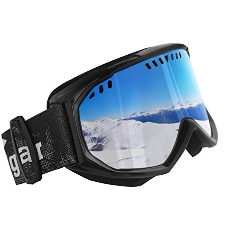 Unigear Ski Goggles Anti-fog Snow Snowboard OTG Goggles 100% UV Protection for Men, Women and Youth