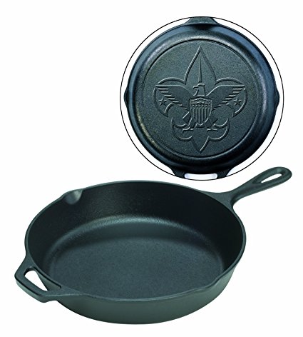 Lodge L10SK3BS Boy Scouts of America Pre-Seasoned Cast-Iron Skillet, 12-inch