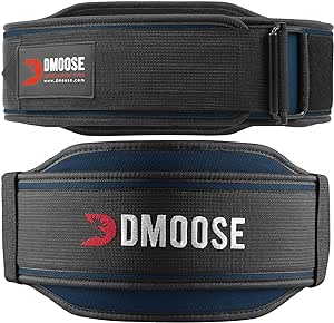 DMoose Weight Lifting Belt for Men & Women - 2 in 1 Neoprene Belt with Auto-Locking System - Optimal Back Support for Home & Gym Weightlifting Workouts - Perfect for Squats