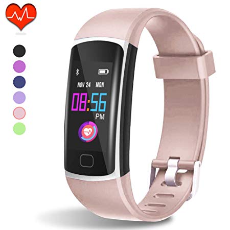 Fitness Tracker, Waterproof Activity Tracker with Heart Rate Monitor and Sleep Monitor,Waterproof Pedometer, Step Counter, Calories Counter for Android & iPhone