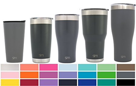 Simple Modern Pint 16oz Tumbler - Vacuum Insulated Double-Walled 18/8 Stainless Steel Hydro Travel Mug - Coffee Cup Flask - Slate Gray