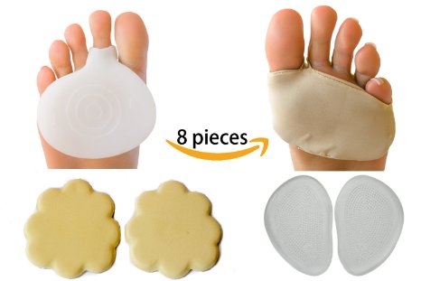 Comfort Pal Ball Of Foot Cushions Pack for Pain Relief - Perfect for Arthritis, Tendonitis, Morton's Neuroma Foot Pain (4 Pack)