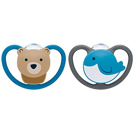 NUK Space Orthodontic Pacifier, 0-6 Months, 2-Pack