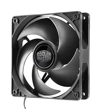 Cooler Master Silencio FP 120 3-Pin, Ventilateur Boîtier/Refroidissement 120mm, Ultra Silencieux (11 dBA), Roulement LDB, Capteur Anti-Bourrage, MTTF 160K hrs, Noir Non-LED