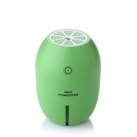 Leewa Portable USB Lemon Air Humidifier for Home and Car (Green)
