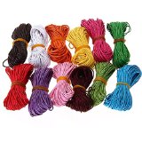 12 Colors 10M 1mm Waxed Cotton Cords Strings Ropes for DIY Necklace Craft Making